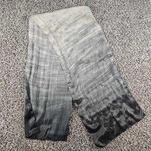 Vintage Guy of Honore Womens Satin Rectangular Scarf Silver Ombre